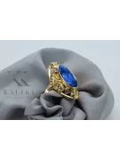  Ζαφείρι Κίτρινος χρυσός 14 καρατίων Vintage style vrc014y